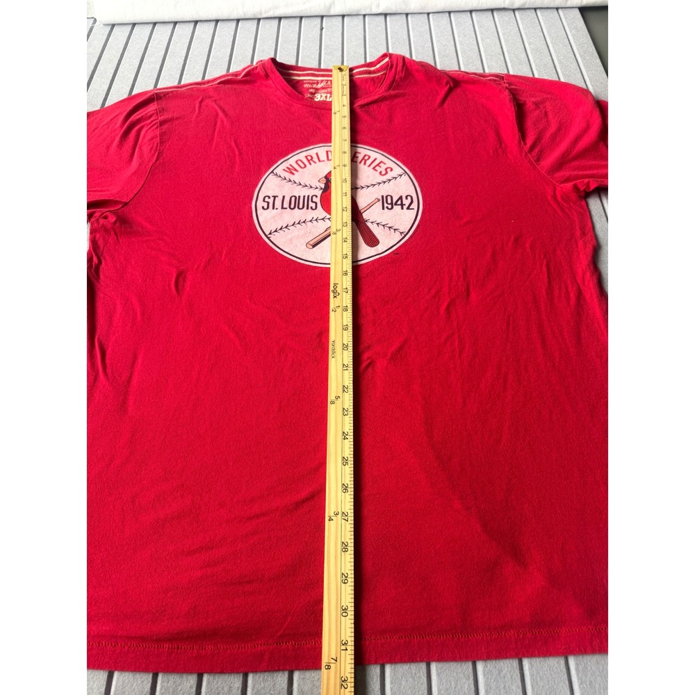 Mitchell & Ness St Louis Cardinals 1942 World Series Red T-Shirt Mens 3XL - Picture 4 of 7